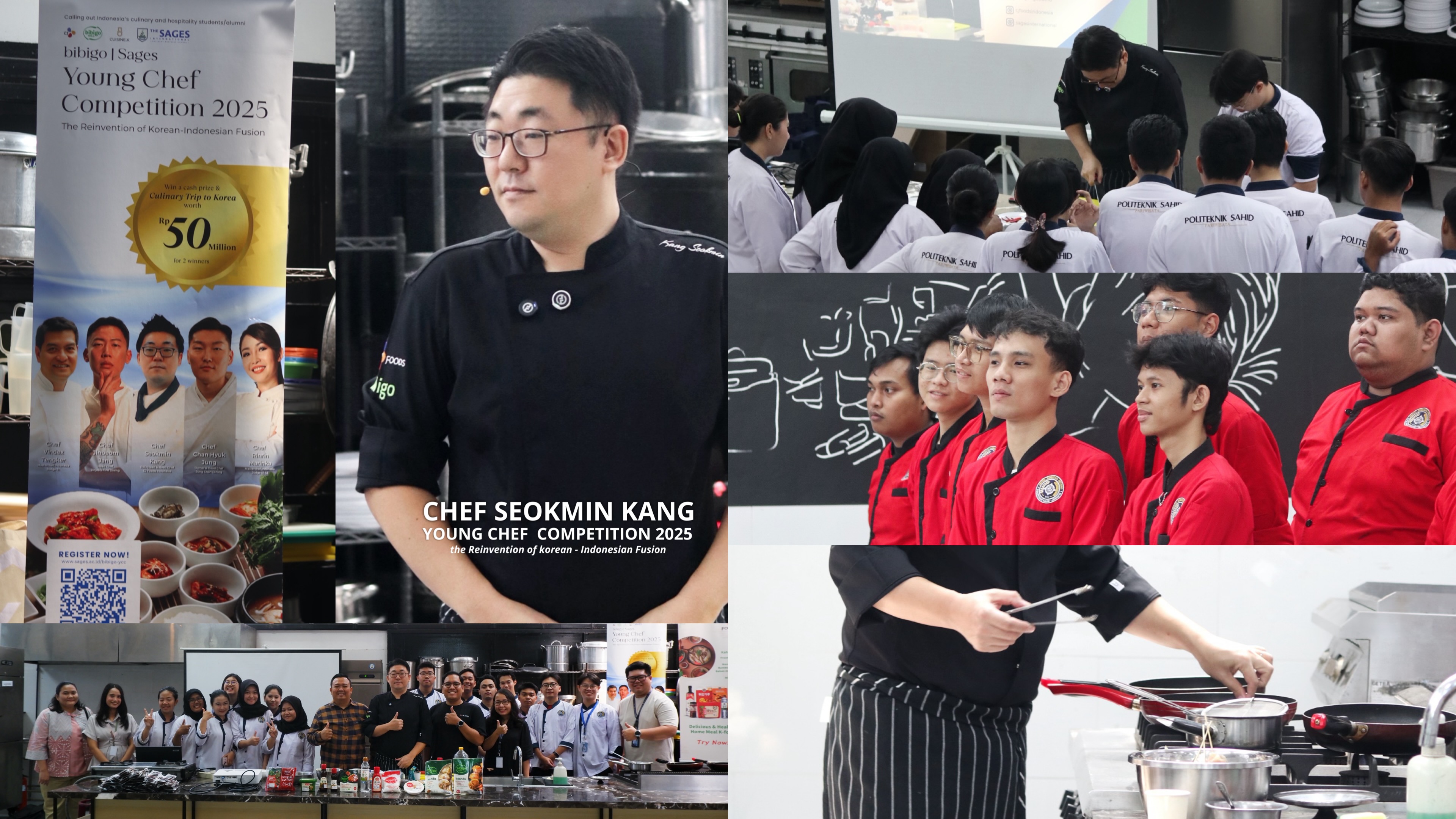 Seokmin Kang, Chef dari Korea Demo Cooking di Politeknik Sahid Kampus Roxy 